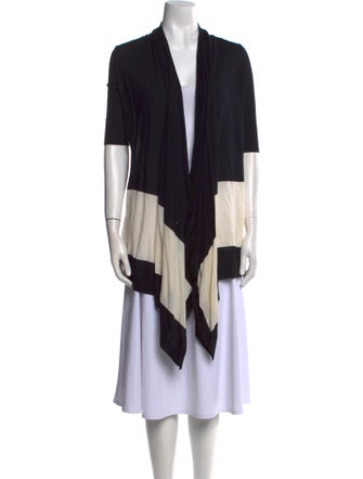 Autumn Cashmere Colorblock Pattern Open Front Sweater