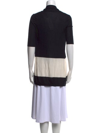 Autumn Cashmere Colorblock Pattern Open Front Sweater