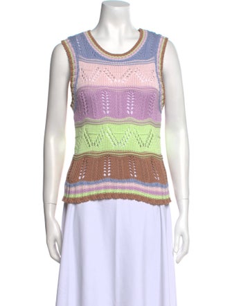 Autumn Cashmere Striped Scoop Neck Top w/ Tags