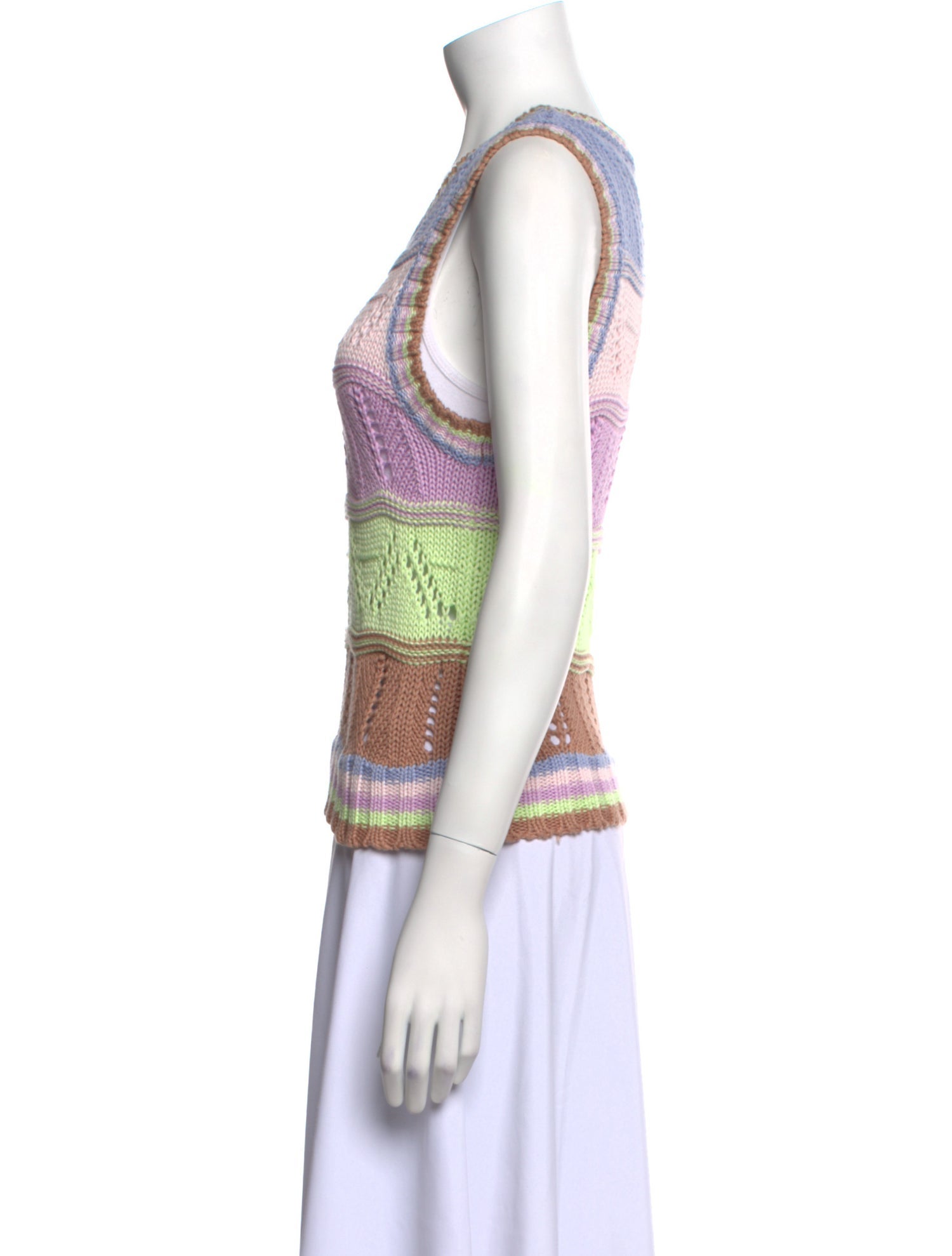 Autumn Cashmere Striped Scoop Neck Top w/ Tags