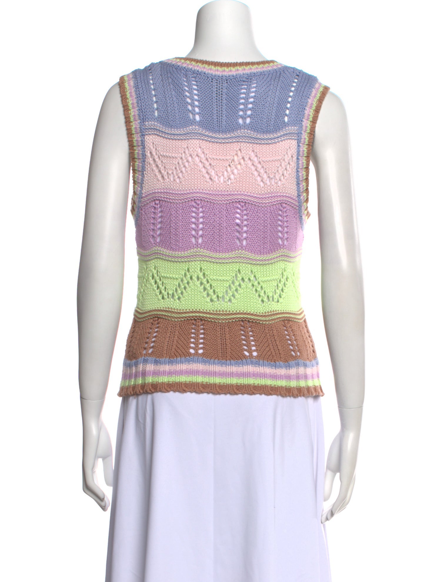 Autumn Cashmere Striped Scoop Neck Top w/ Tags