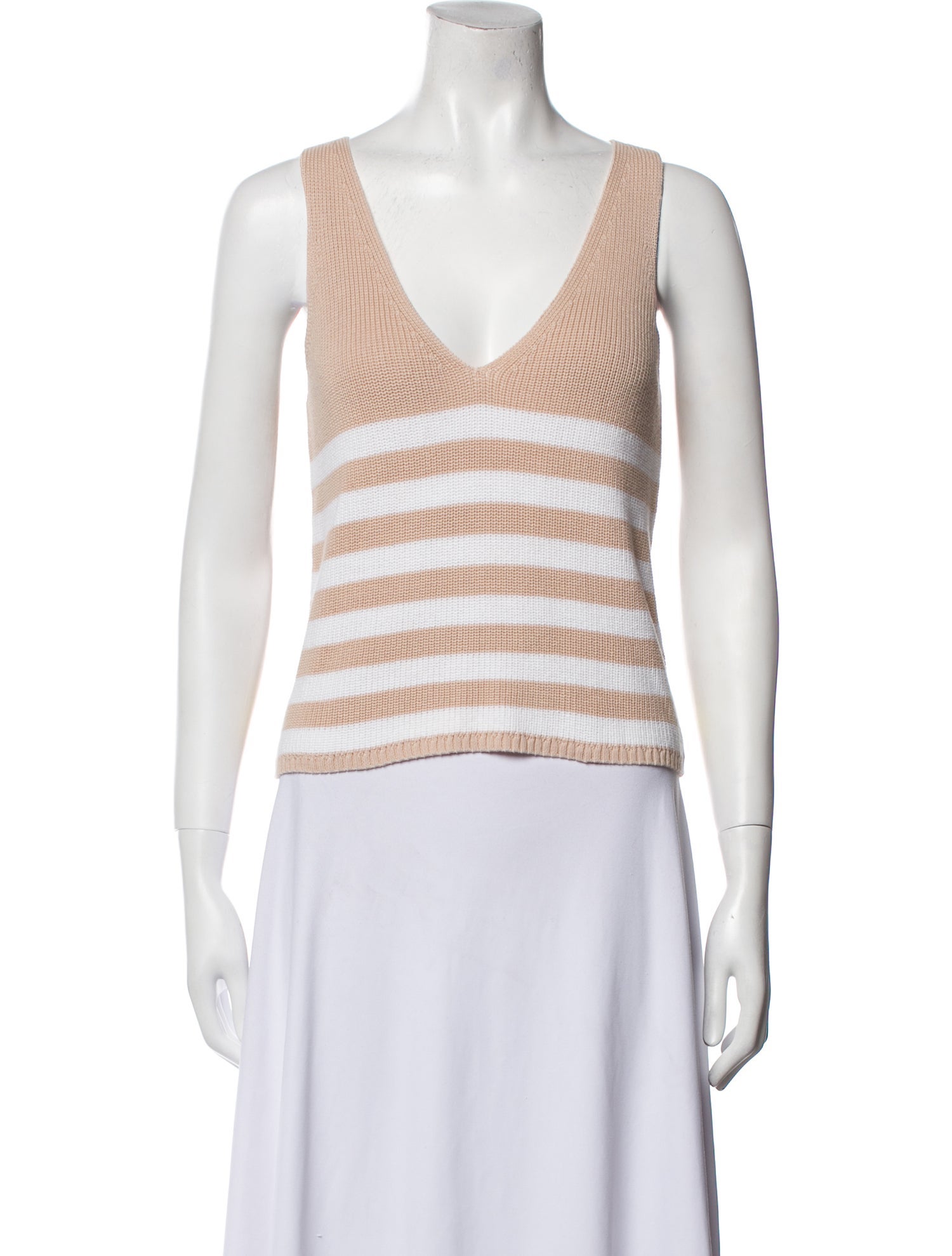 Autumn Cashmere Striped V-Neck Sweater