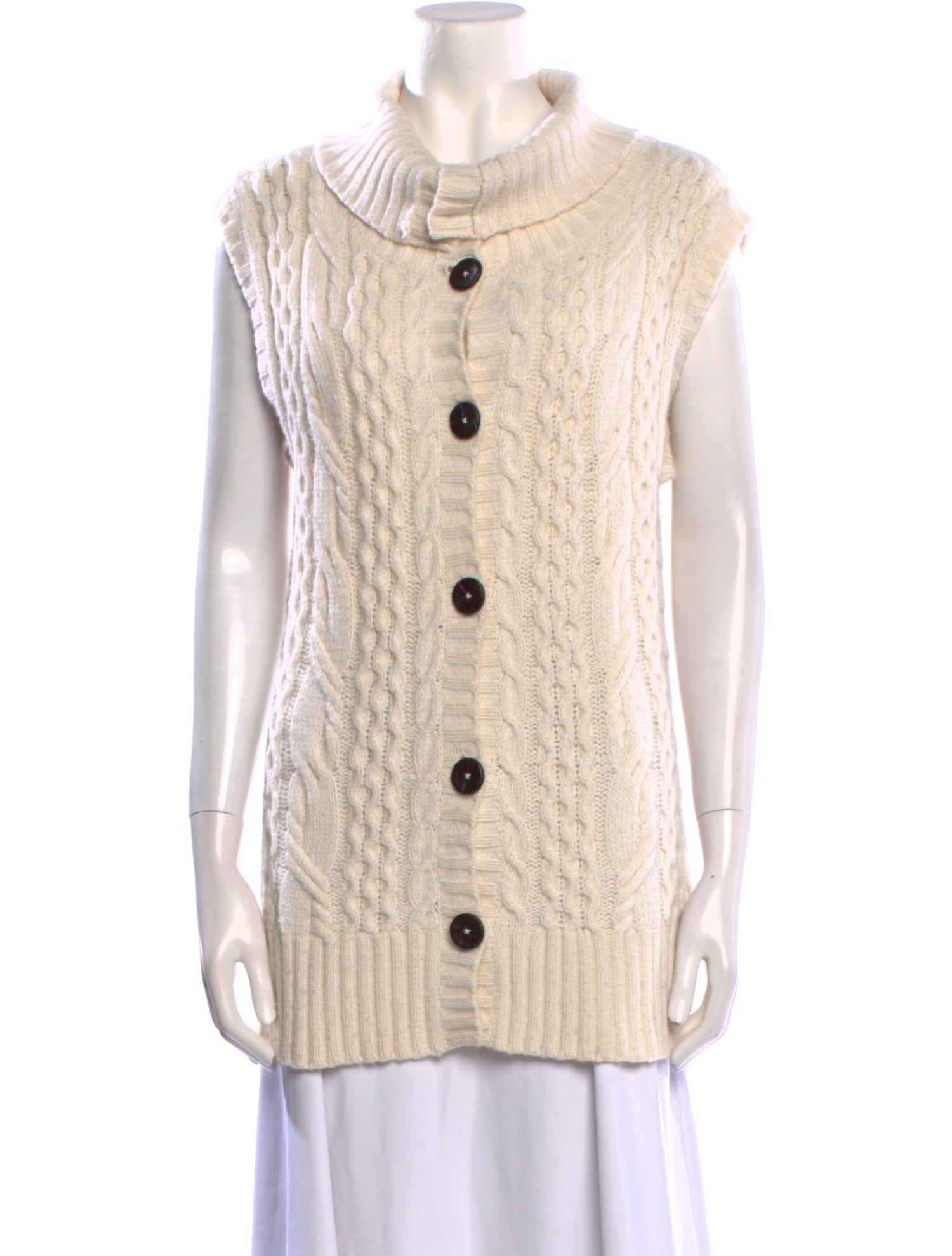 Autumn Cashmere Crochet Mock Neck Tunic