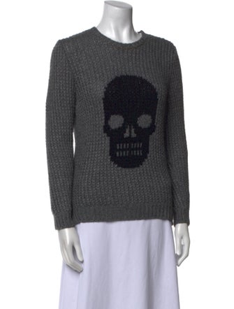 Autumn Cashmere Graphic Print Crew Neck Sweater