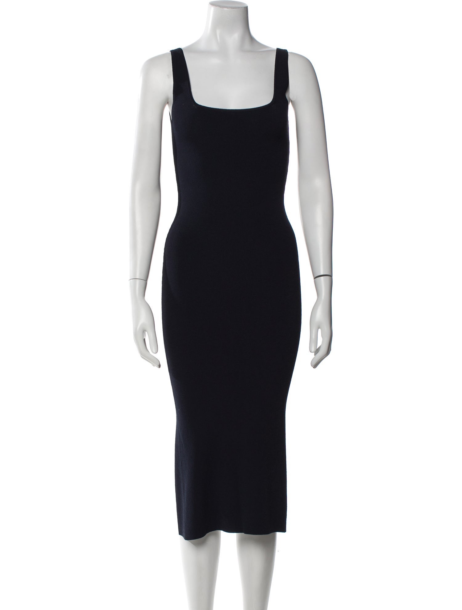 Autumn Cashmere Square Neckline Midi Length Dress
