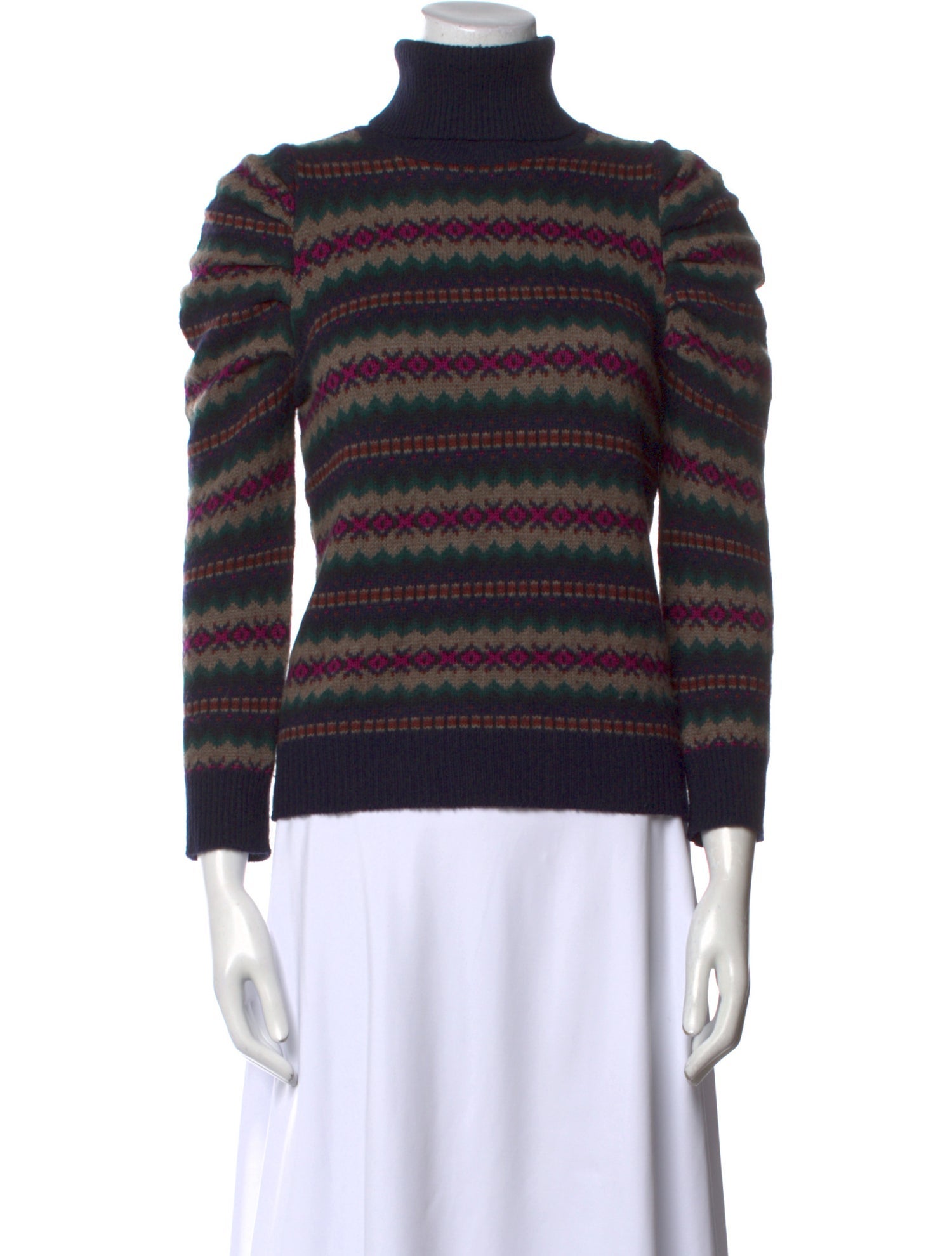 Autumn Cashmere Striped Turtleneck Sweater