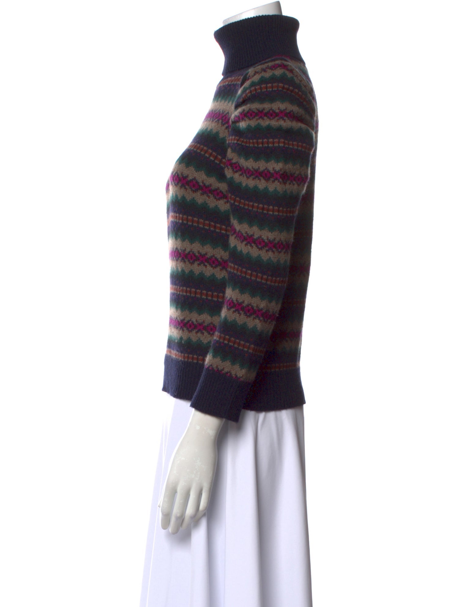 Autumn Cashmere Striped Turtleneck Sweater