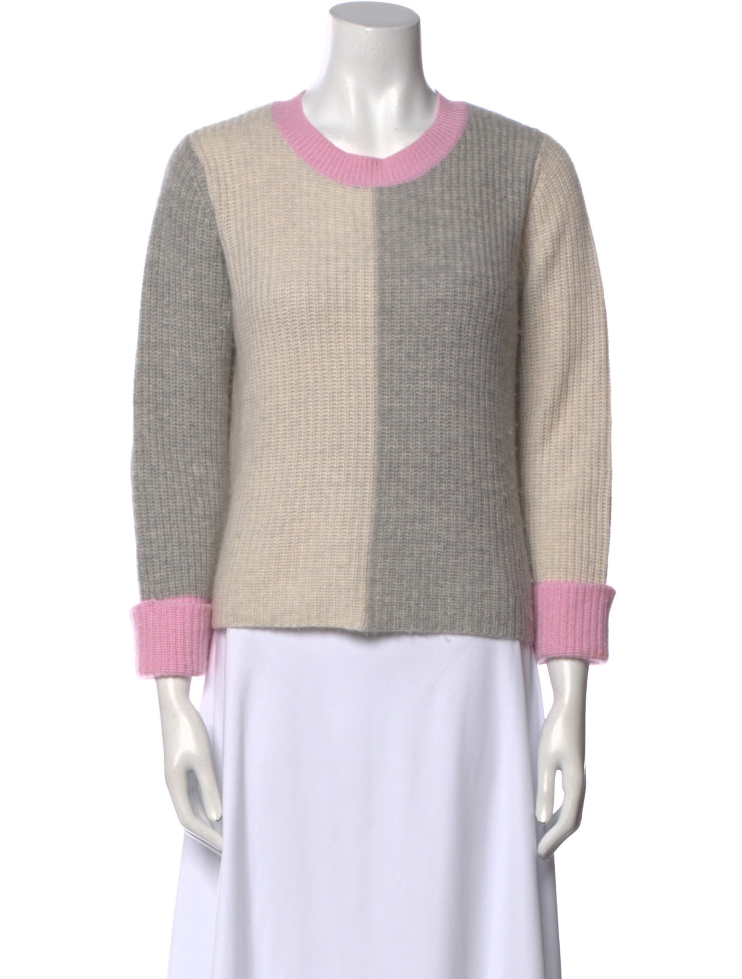 Autumn Cashmere Cashmere Colorblock Pattern Sweater