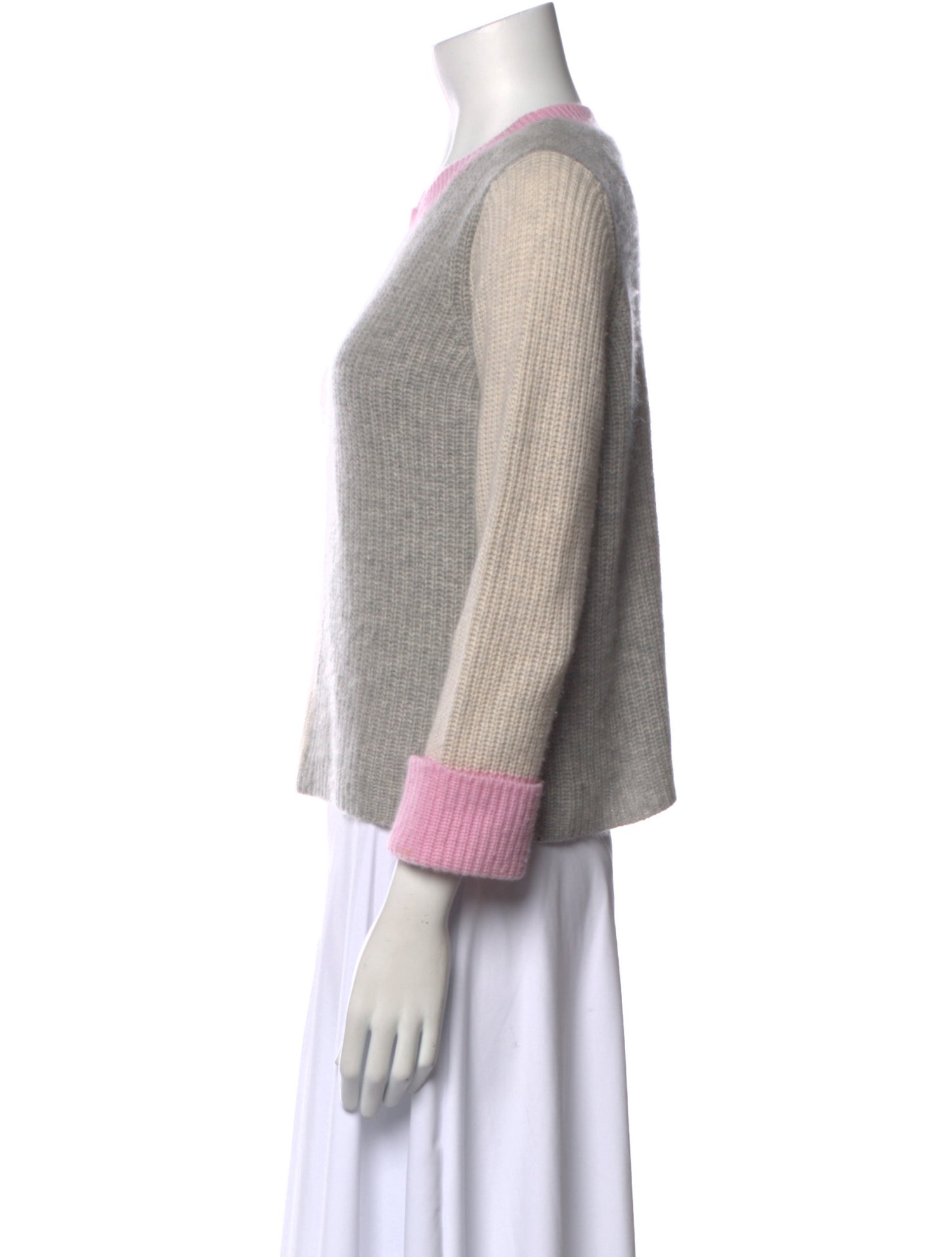 Autumn Cashmere Cashmere Colorblock Pattern Sweater