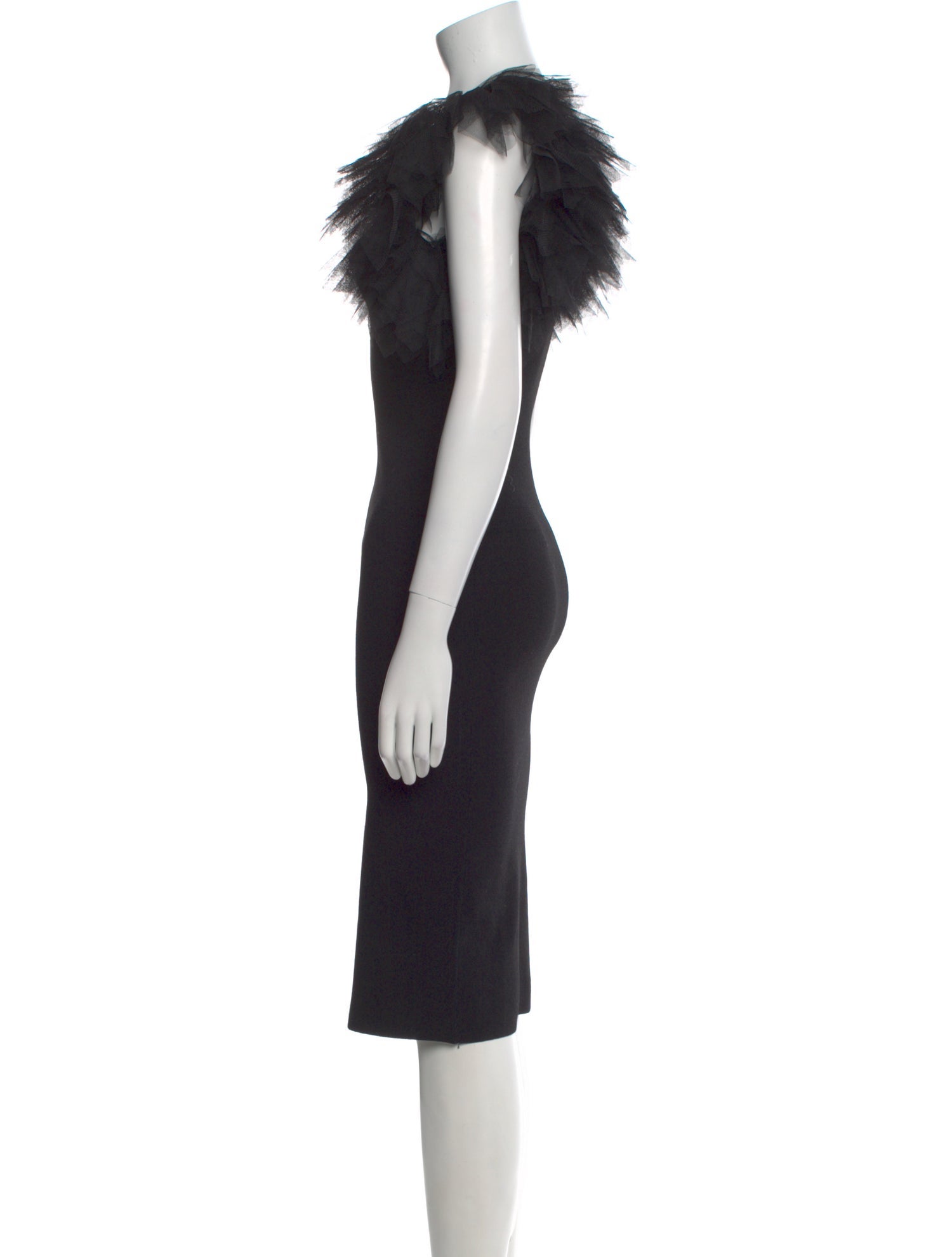 Autumn Cashmere Crew Neck Midi Length Dress