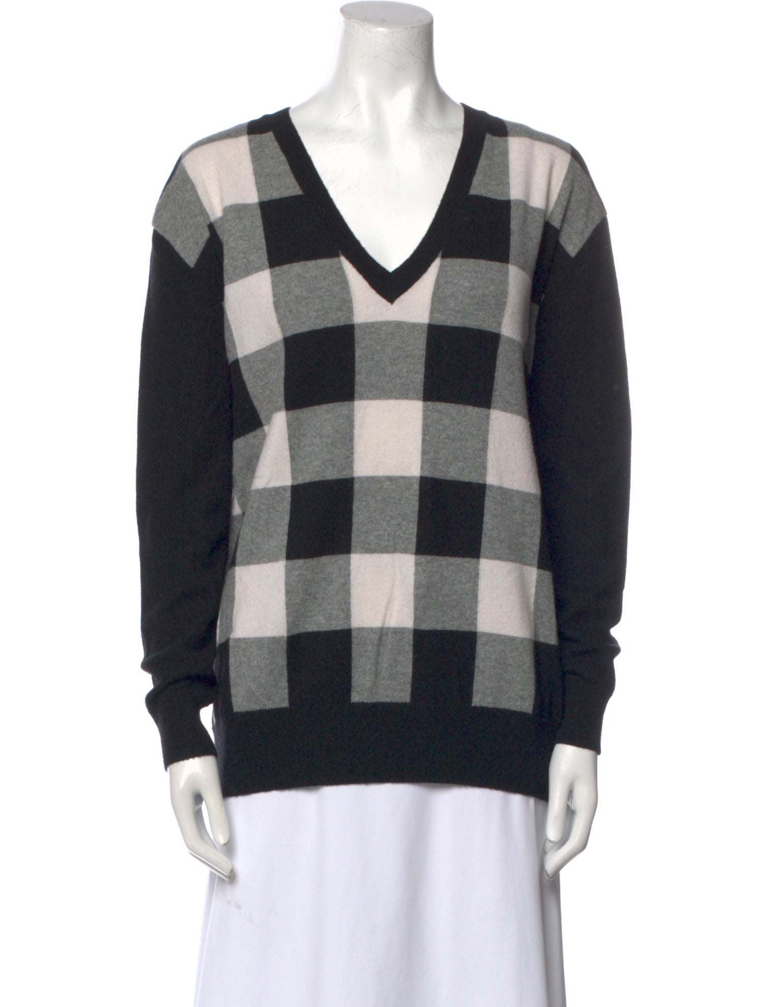 Autumn Cashmere Cashmere Plaid Print Sweater