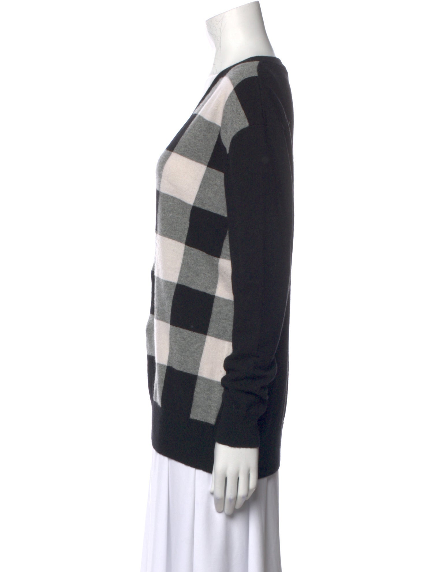 Autumn Cashmere Cashmere Plaid Print Sweater