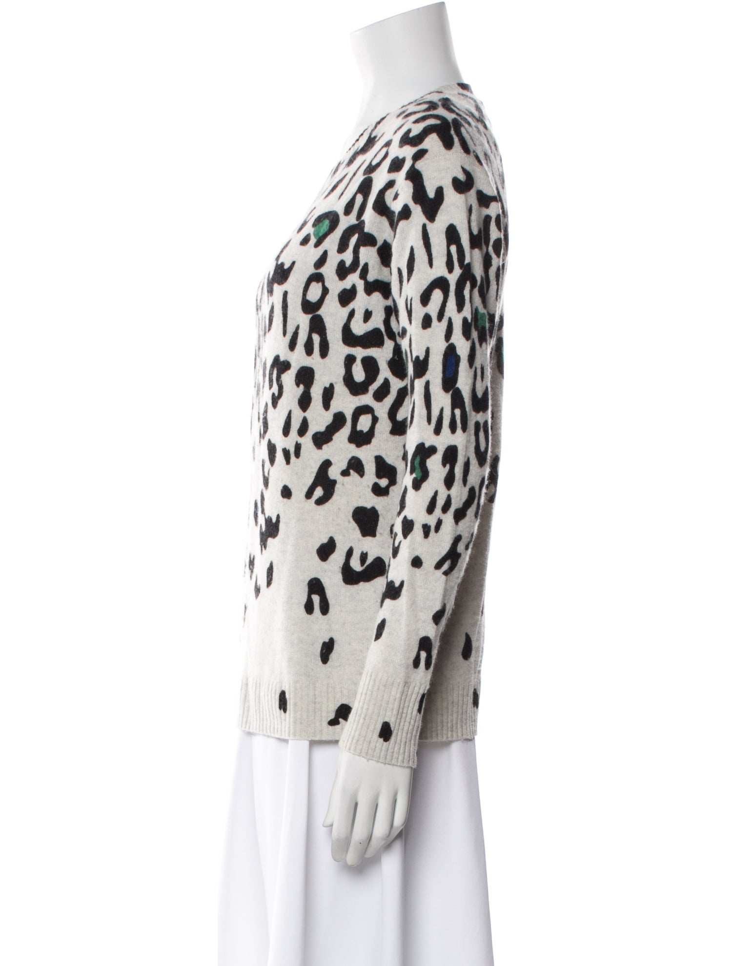 Autumn Cashmere Cashmere Animal Print Sweater