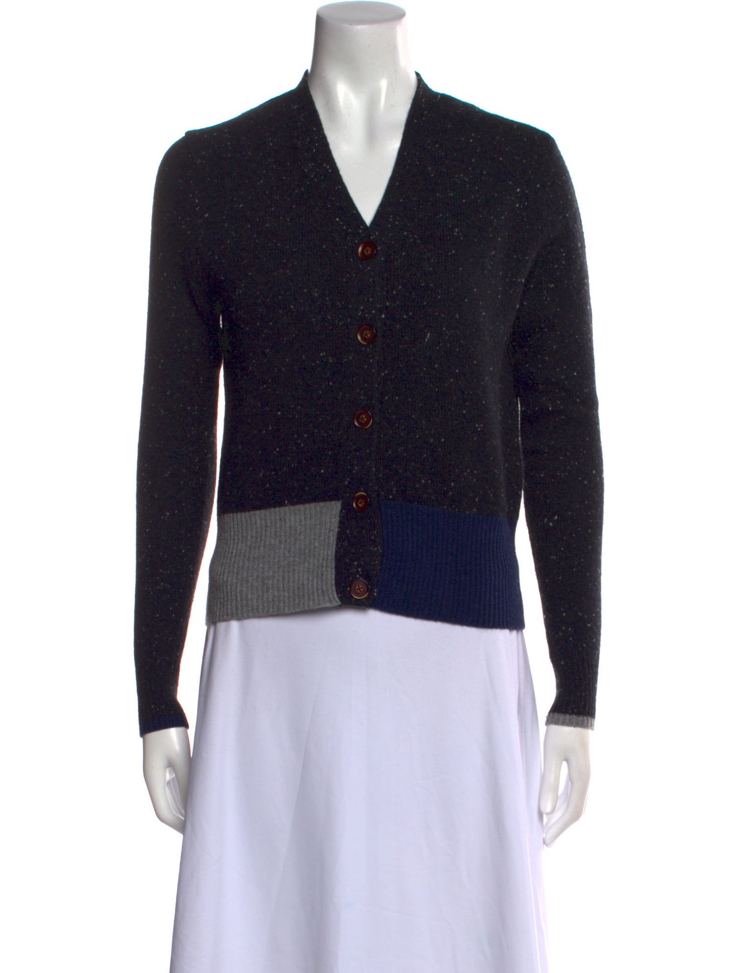 Autumn Cashmere Cashmere Colorblock Pattern Sweater