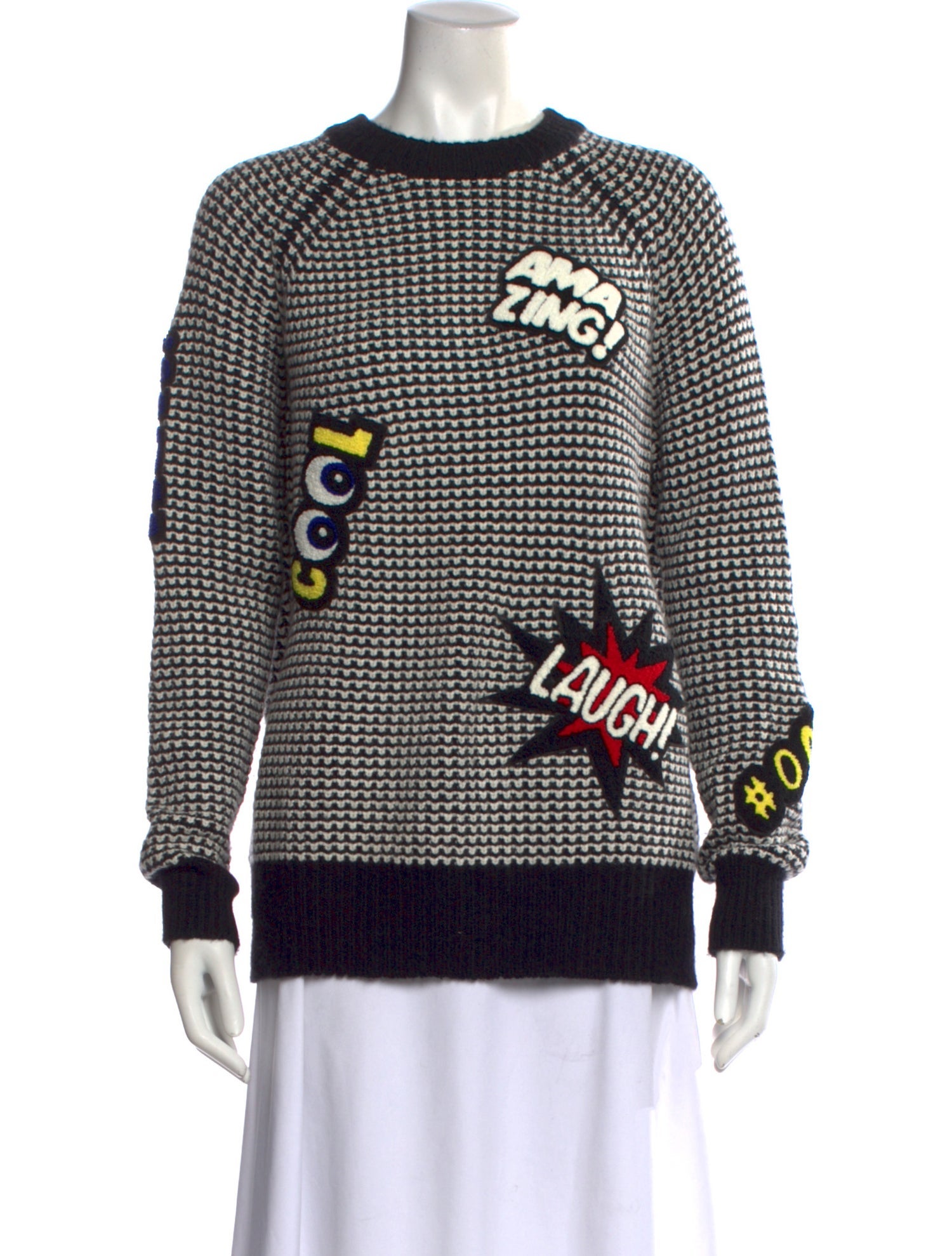Autumn Cashmere Graphic Print Crew Neck Sweater