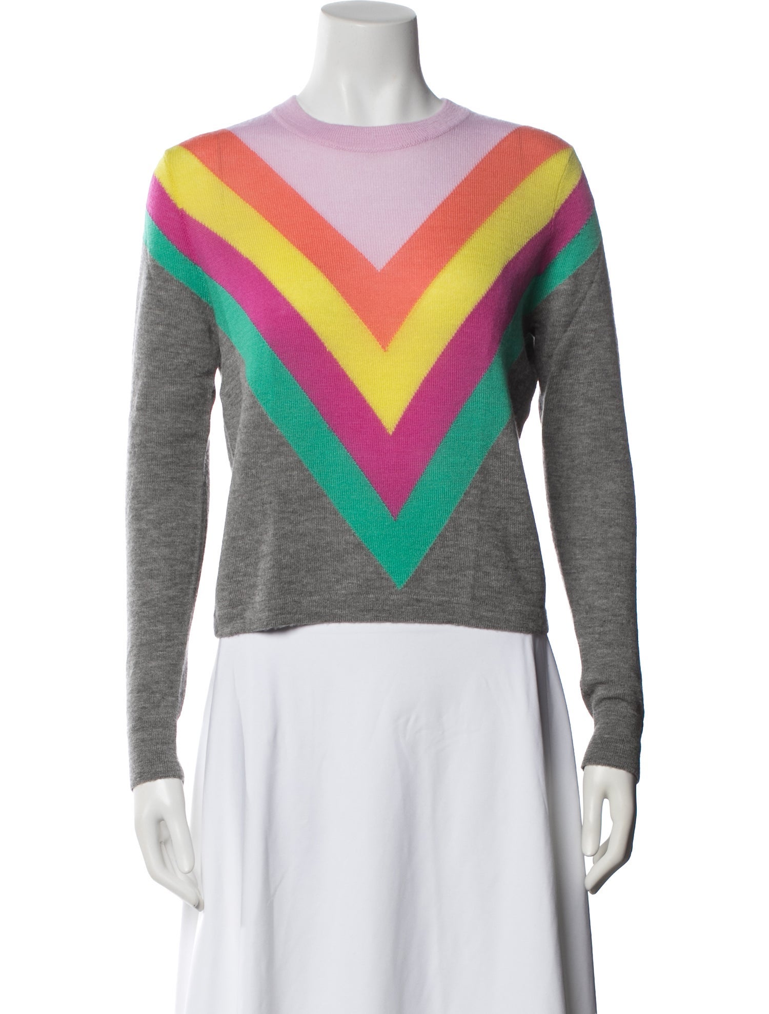 Autumn Cashmere Cashmere Colorblock Pattern Sweater