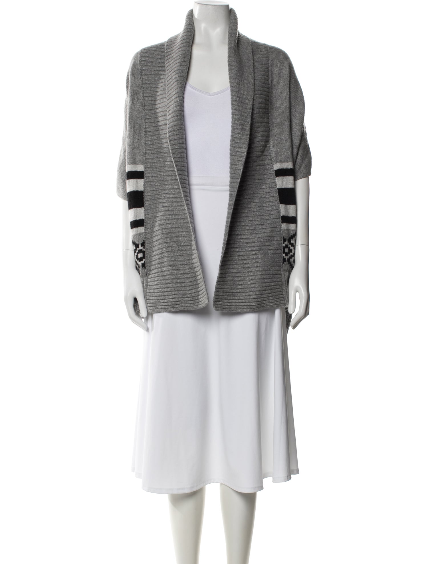 Autumn Cashmere Striped Open Front Sweater
