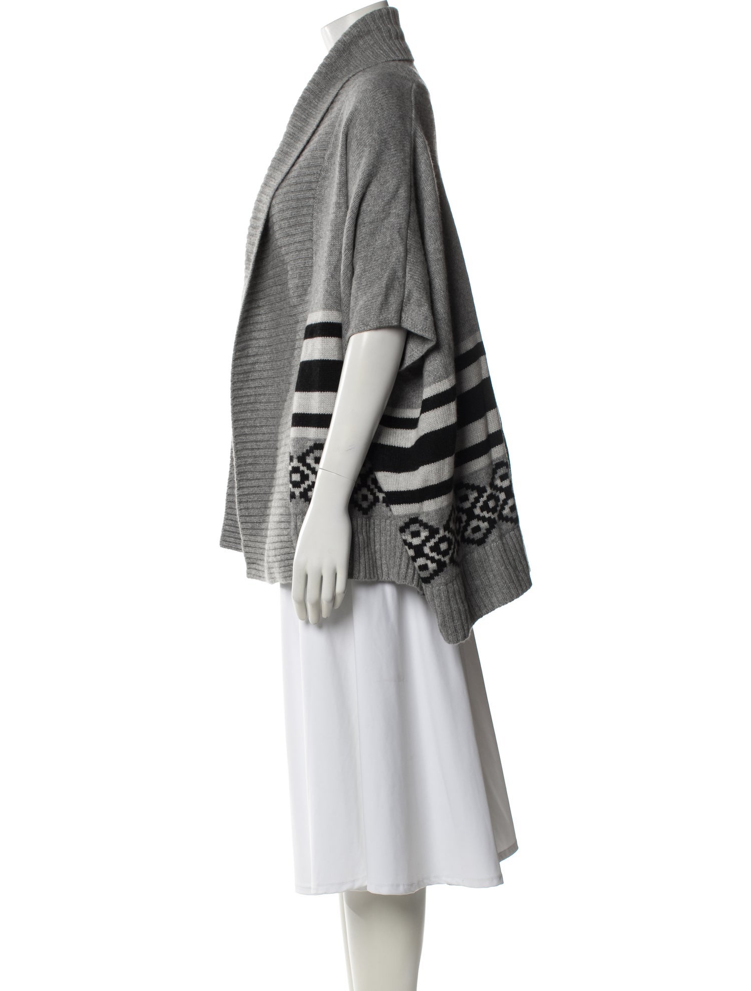 Autumn Cashmere Striped Open Front Sweater
