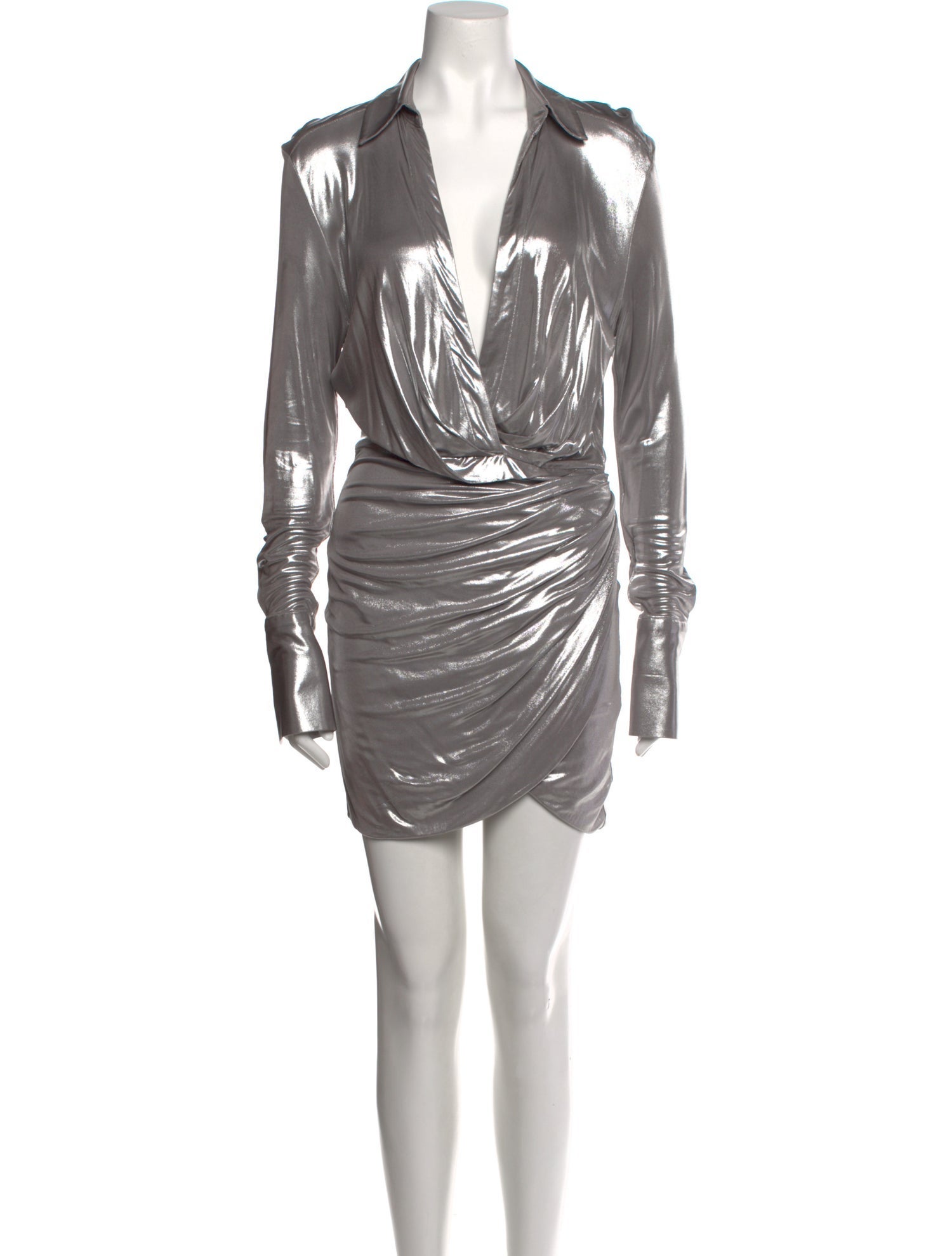 GAUGE81 V-Neck Mini Dress