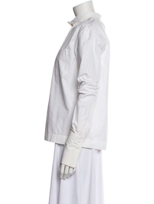 GAUGE81 Mock Neck Long Sleeve Button-Up Top