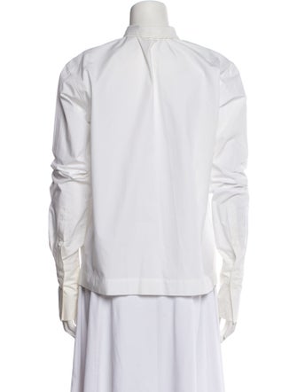 GAUGE81 Mock Neck Long Sleeve Button-Up Top