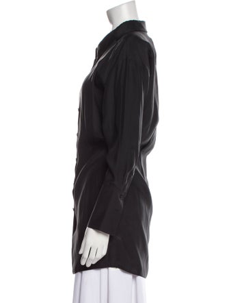 GAUGE81 Silk Long Sleeve Button-Up Top