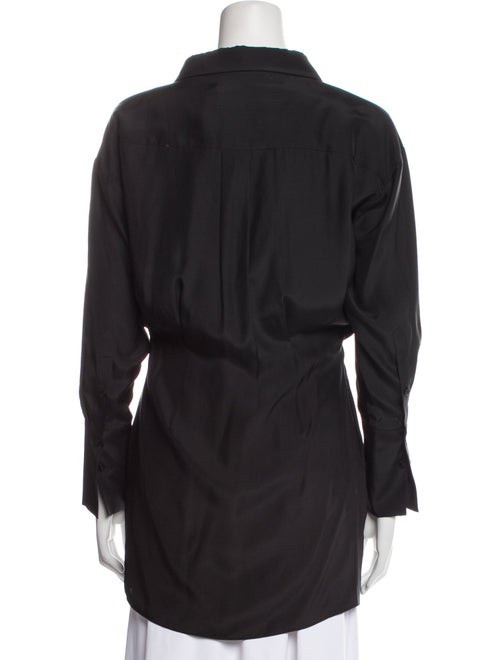 GAUGE81 Silk Long Sleeve Button-Up Top