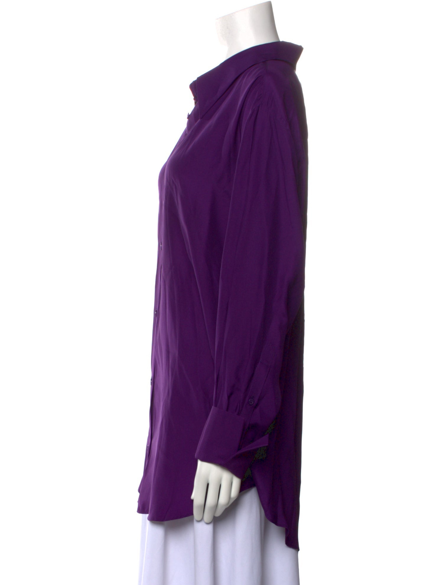 GAUGE81 Silk Long Sleeve Button-Up Top