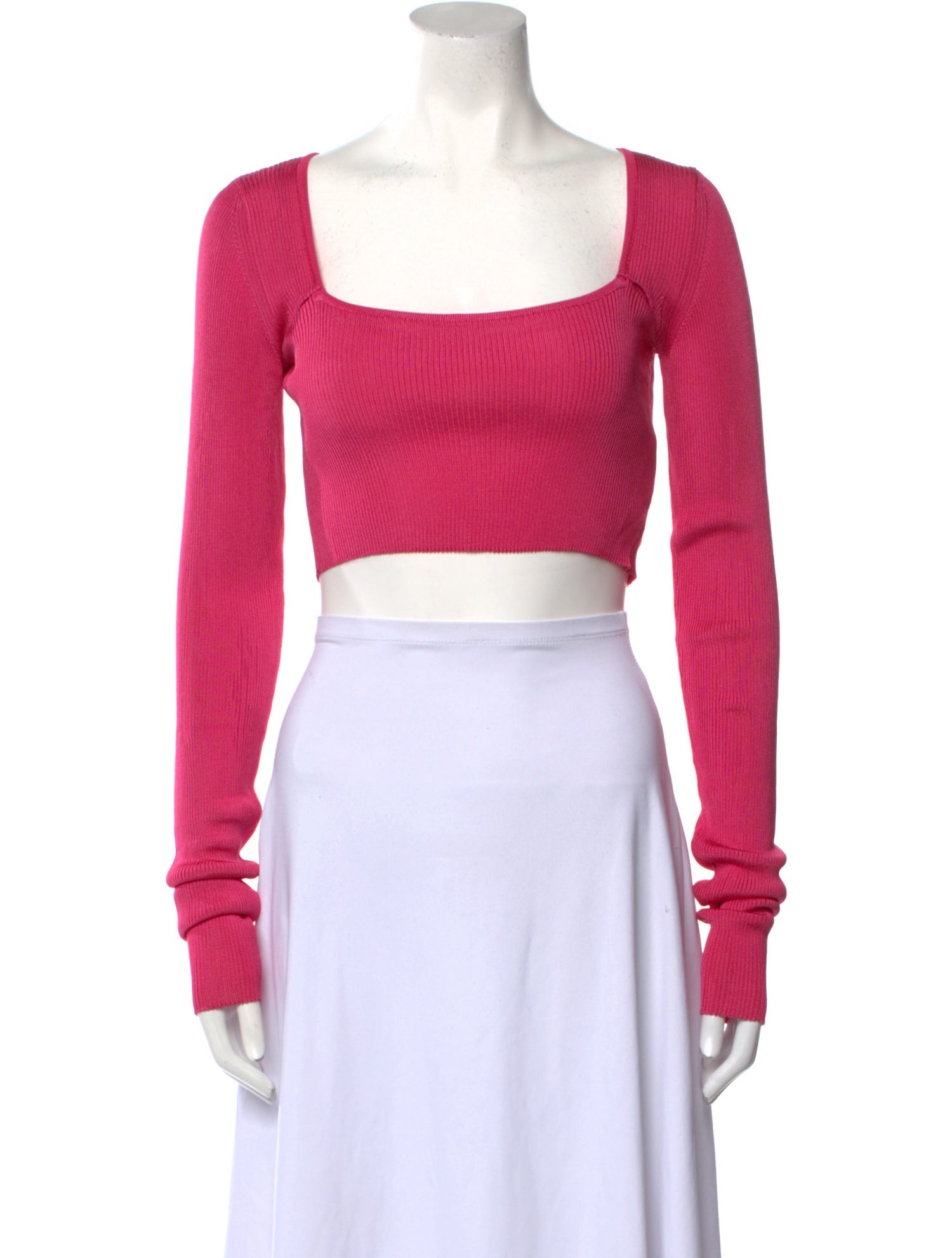 GAUGE81 Square Neckline Long Sleeve Crop Top