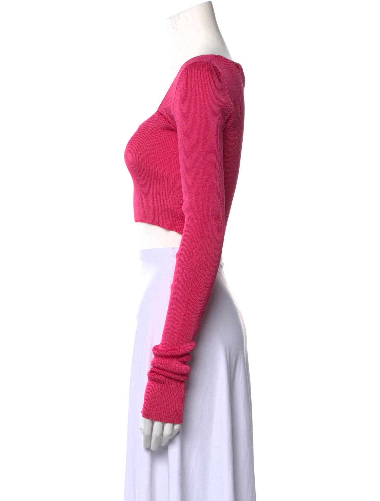 GAUGE81 Square Neckline Long Sleeve Crop Top