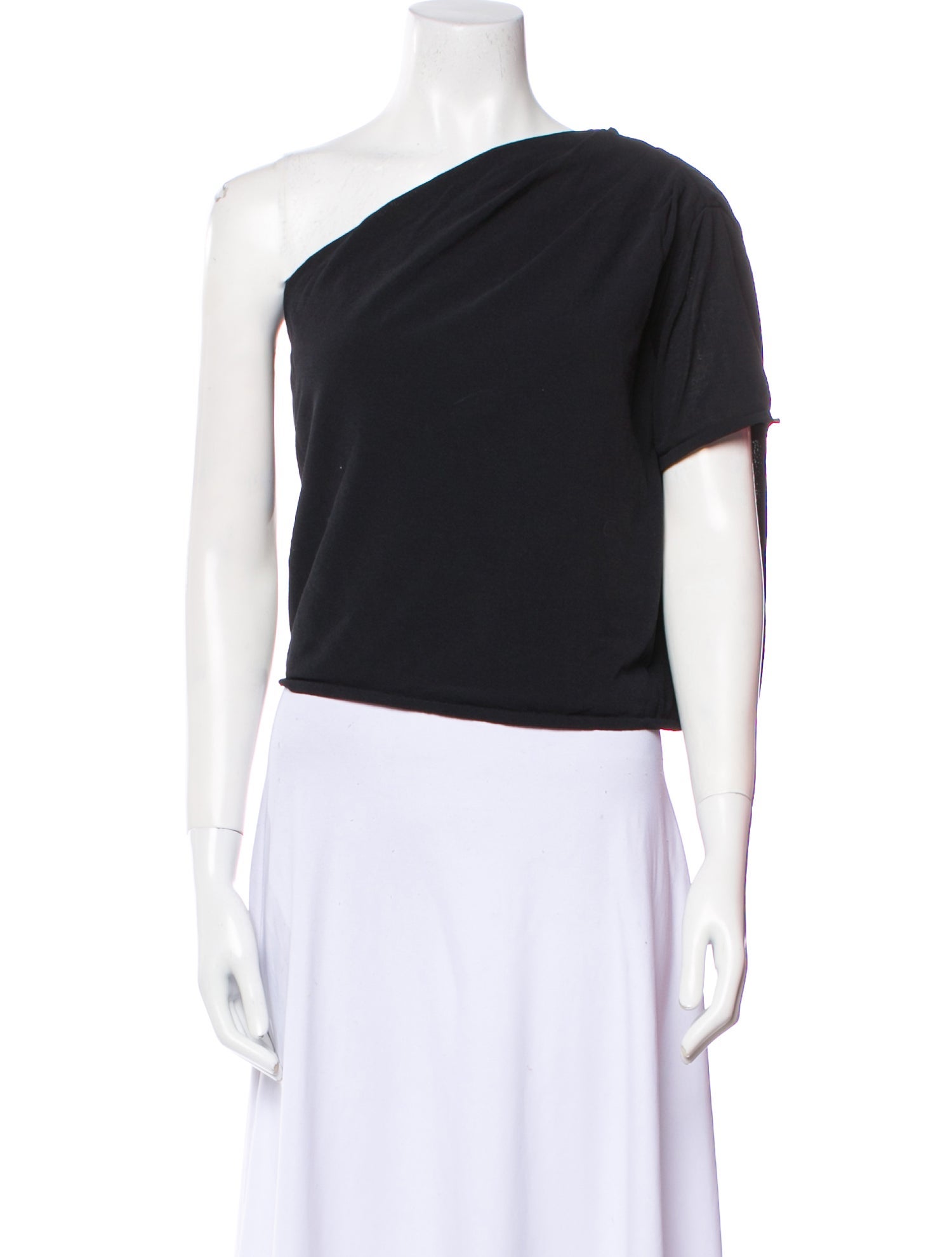 GAUGE81 One-Shoulder Short Sleeve Crop Top