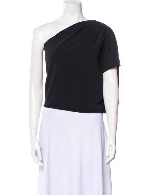 GAUGE81 One-Shoulder Short Sleeve Crop Top