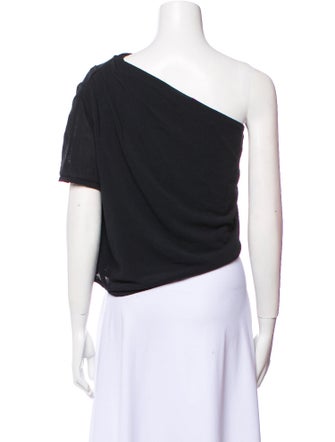 GAUGE81 One-Shoulder Short Sleeve Crop Top