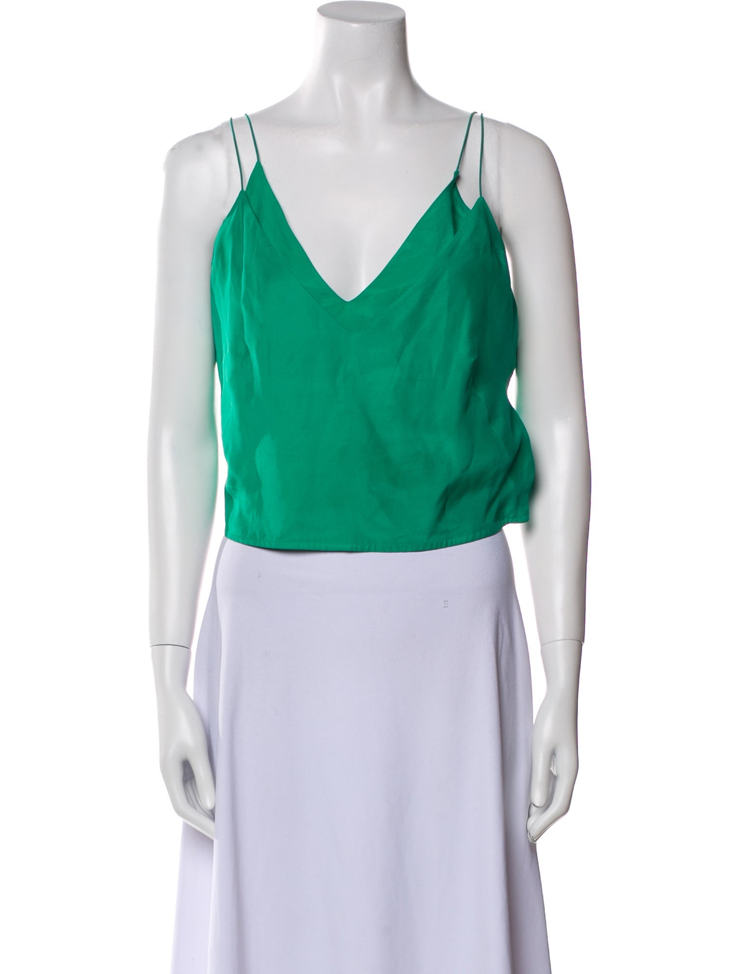 GAUGE81 Silk V-Neck Crop Top
