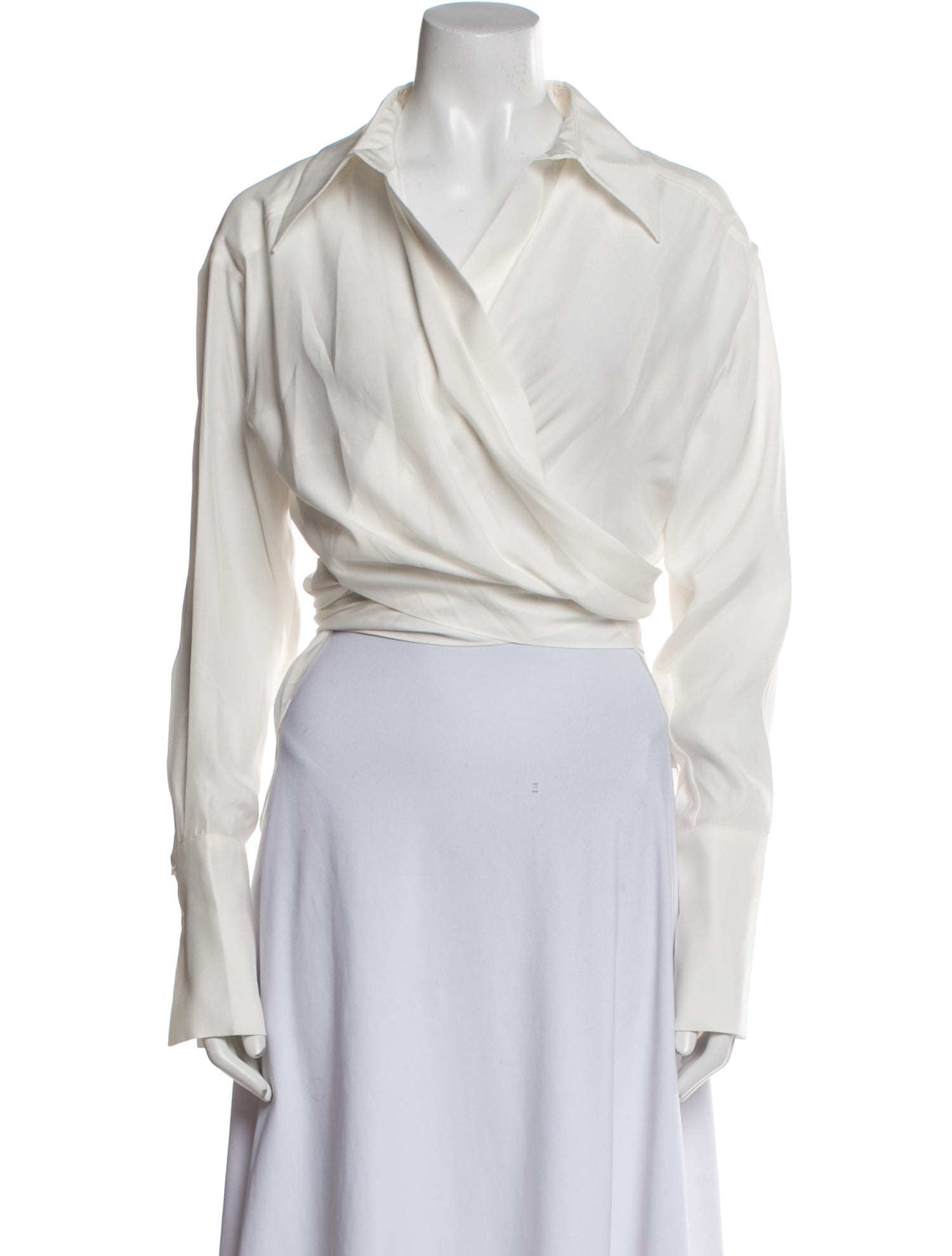 GAUGE81 Silk V-Neck Crop Top