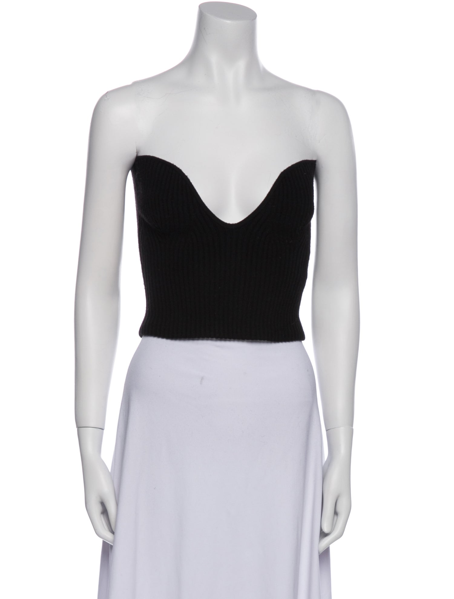 GAUGE81 Merino Wool Strapless Crop Top