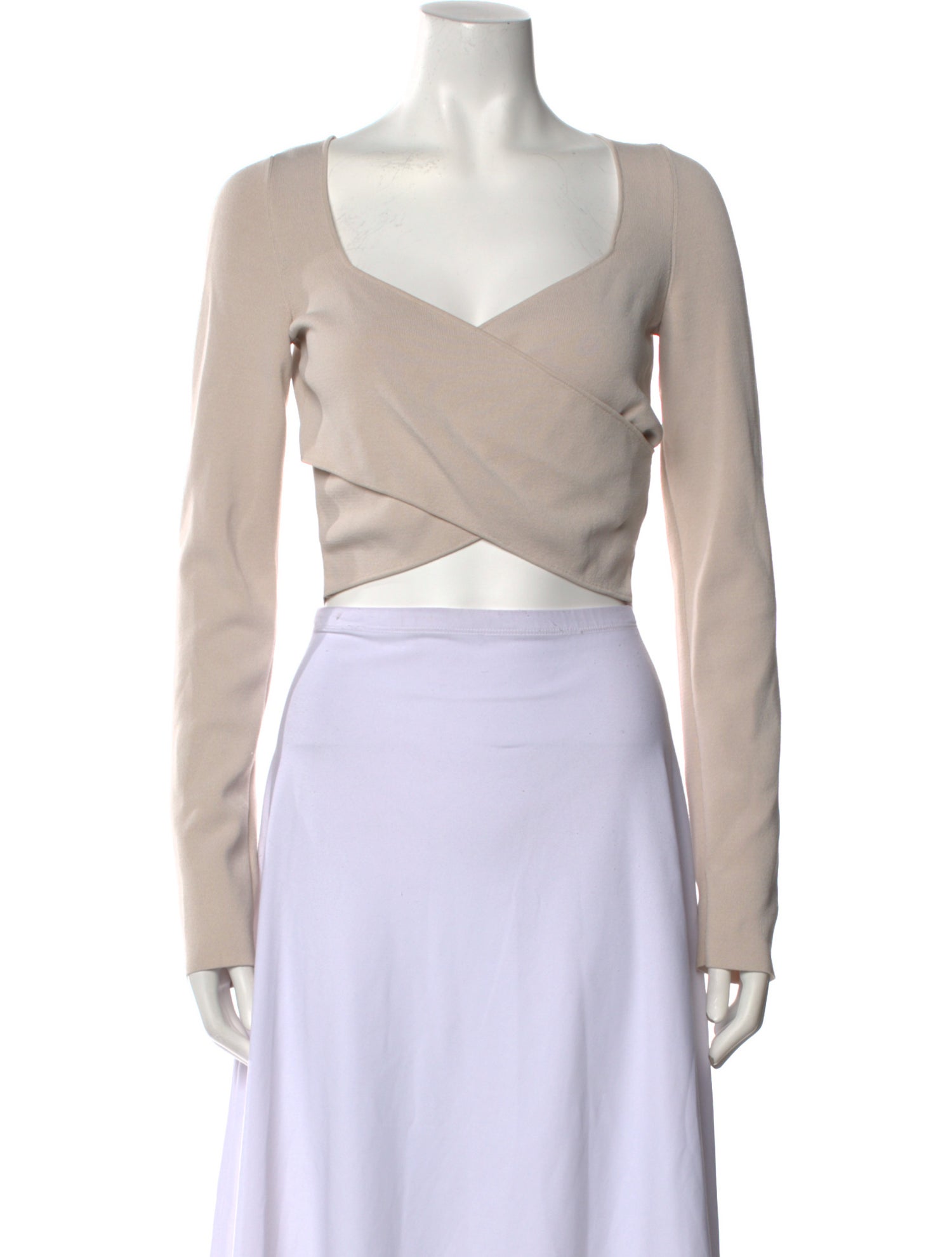 GAUGE81 V-Neck Long Sleeve Crop Top