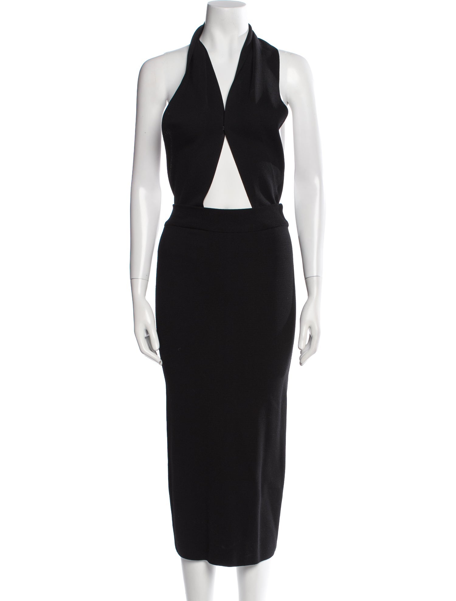 GAUGE81 V-Neck Long Dress