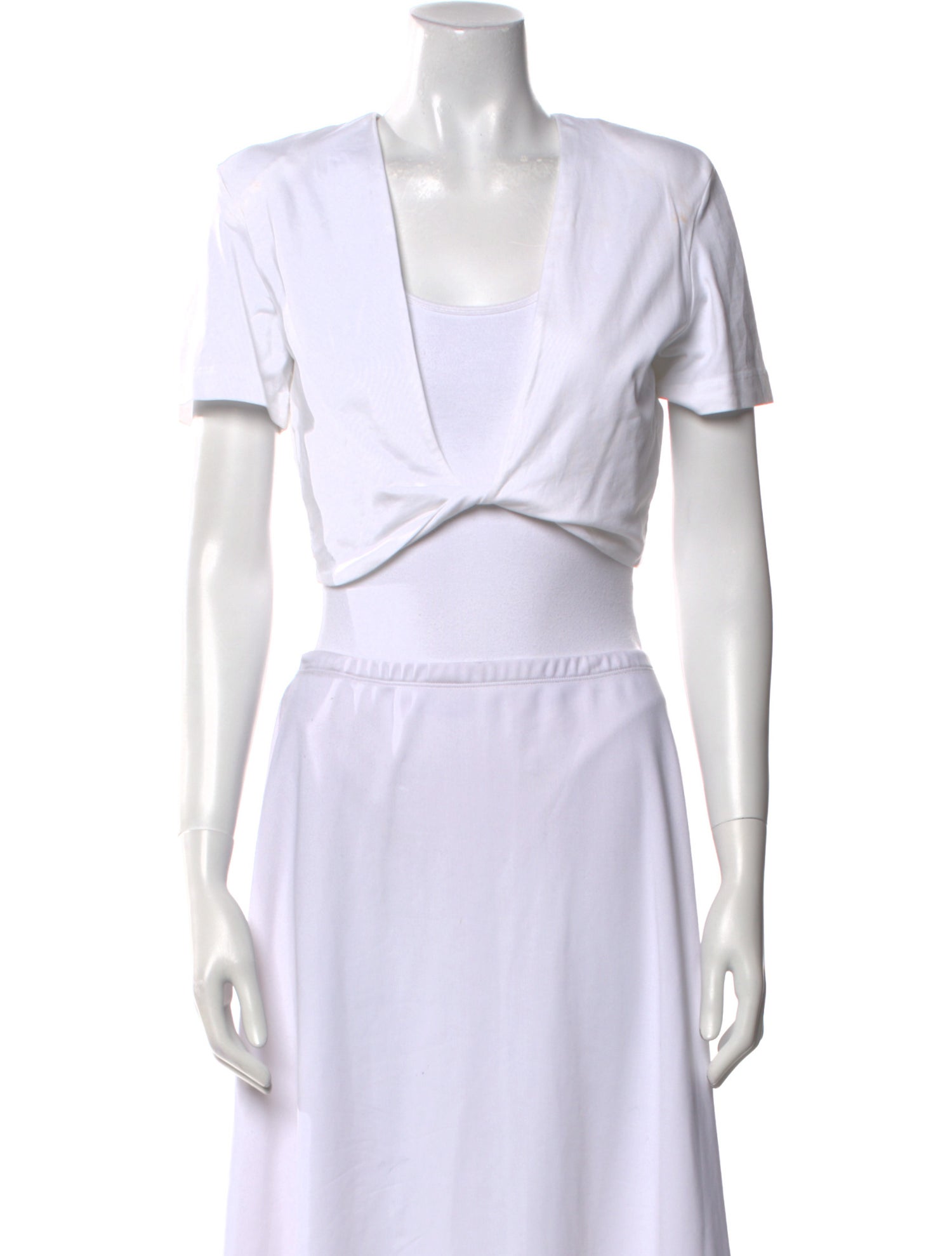 GAUGE81 Square Neckline Short Sleeve Crop Top