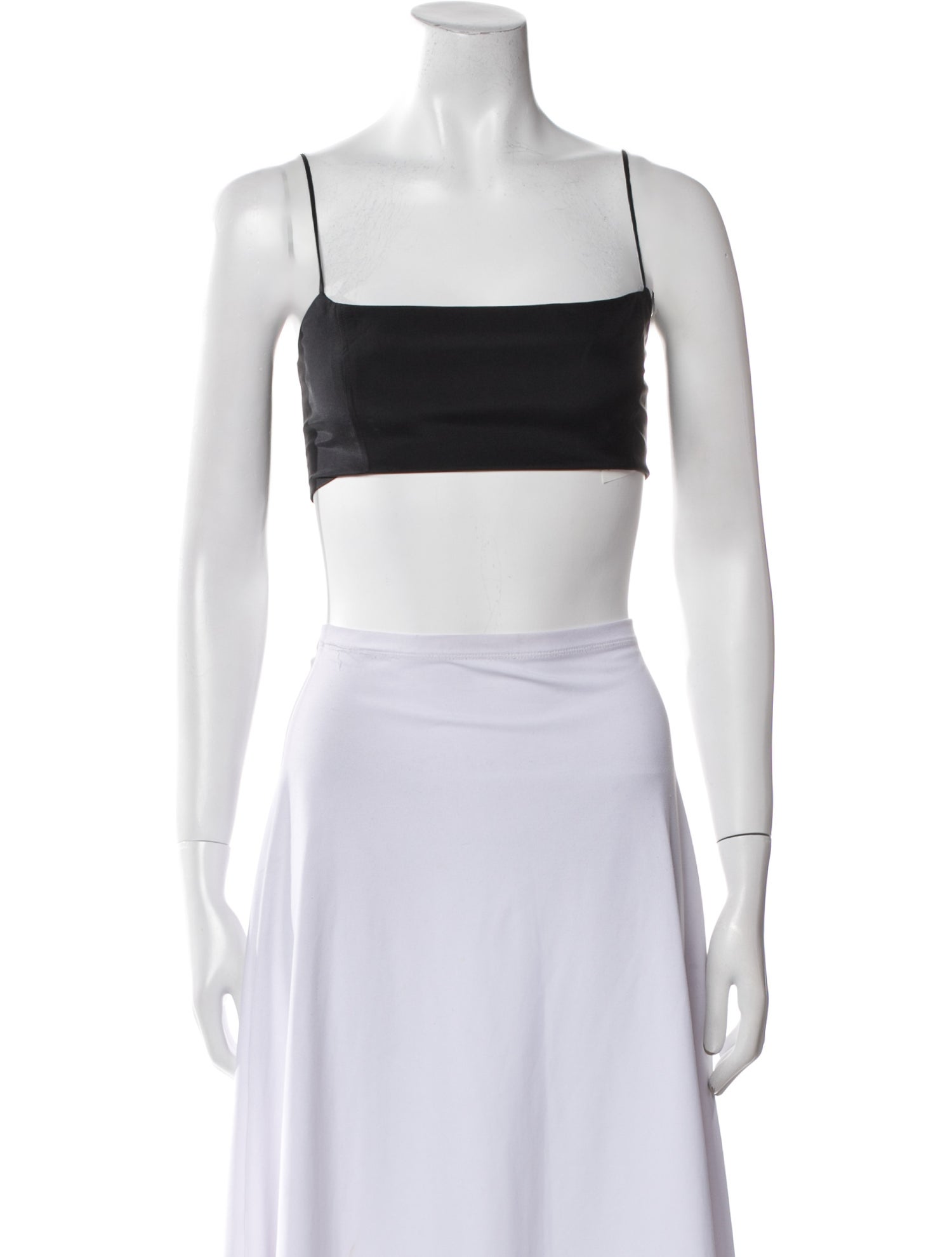 GAUGE81 Silk Square Neckline Crop Top