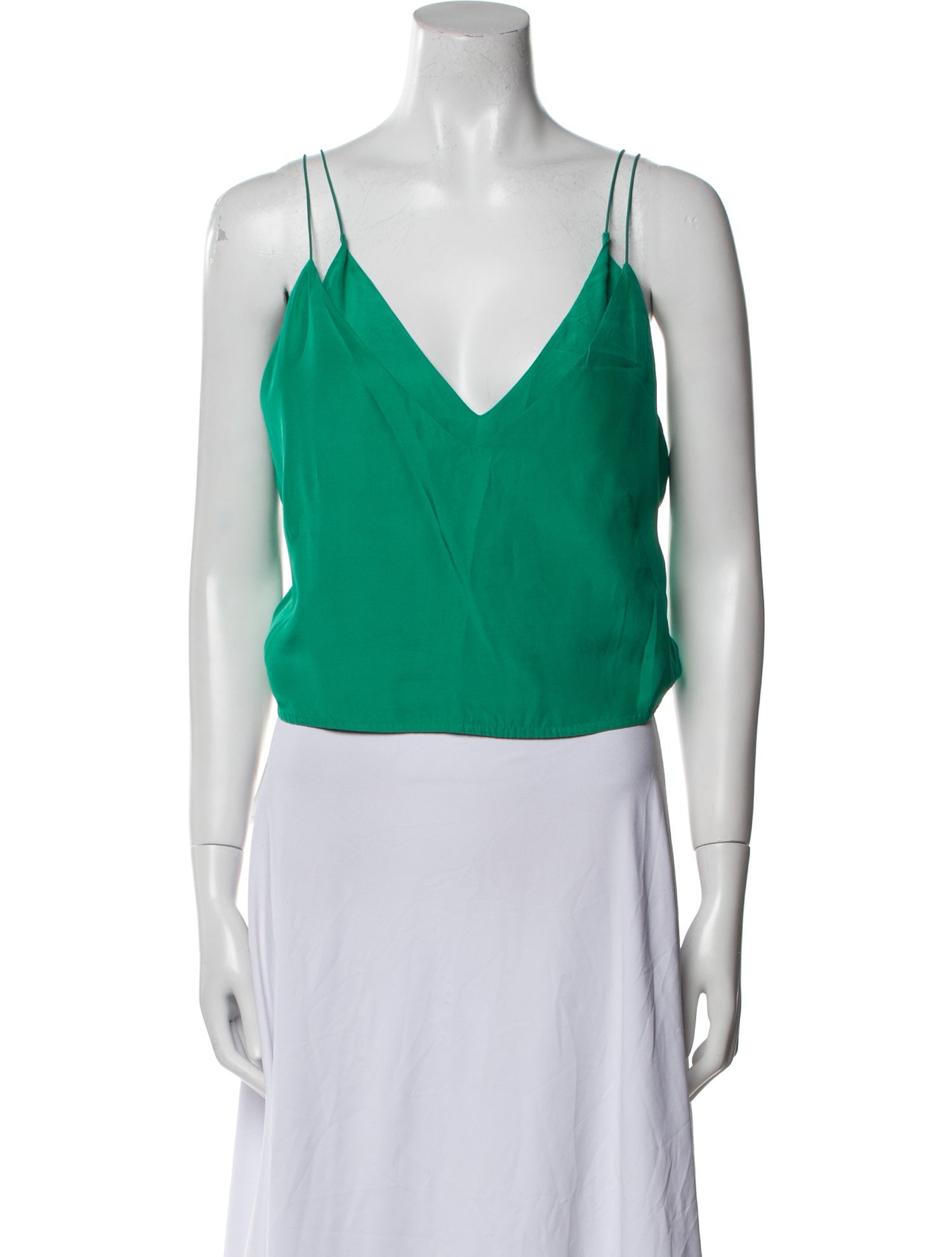 GAUGE81 Silk V-Neck Crop Top