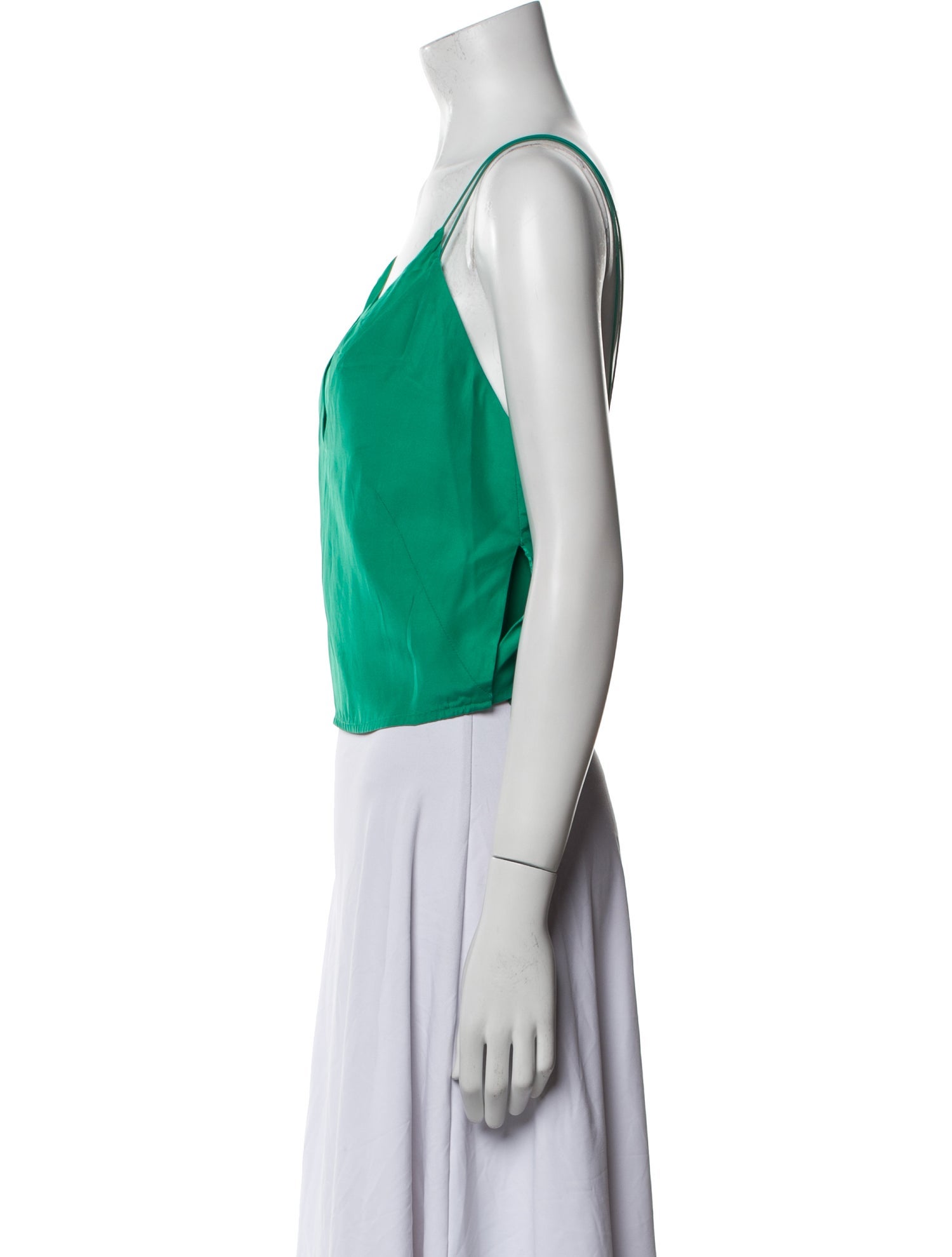 GAUGE81 Silk V-Neck Crop Top