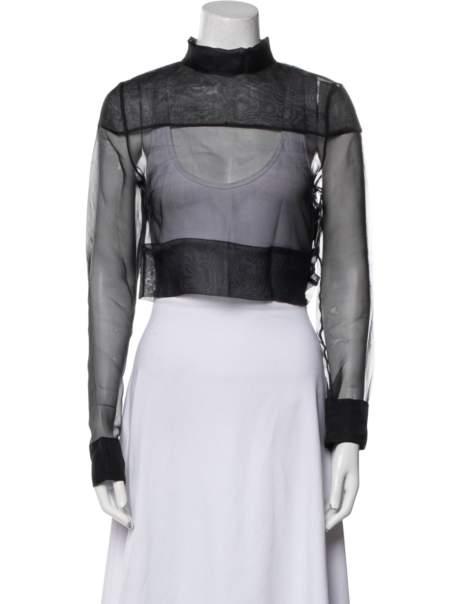 GAUGE81 Silk Mock Neck Crop Top