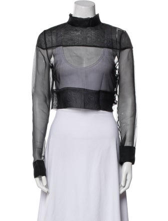 GAUGE81 Silk Mock Neck Crop Top