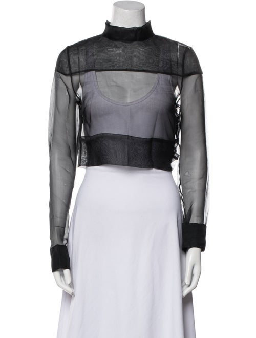 GAUGE81 Silk Mock Neck Crop Top