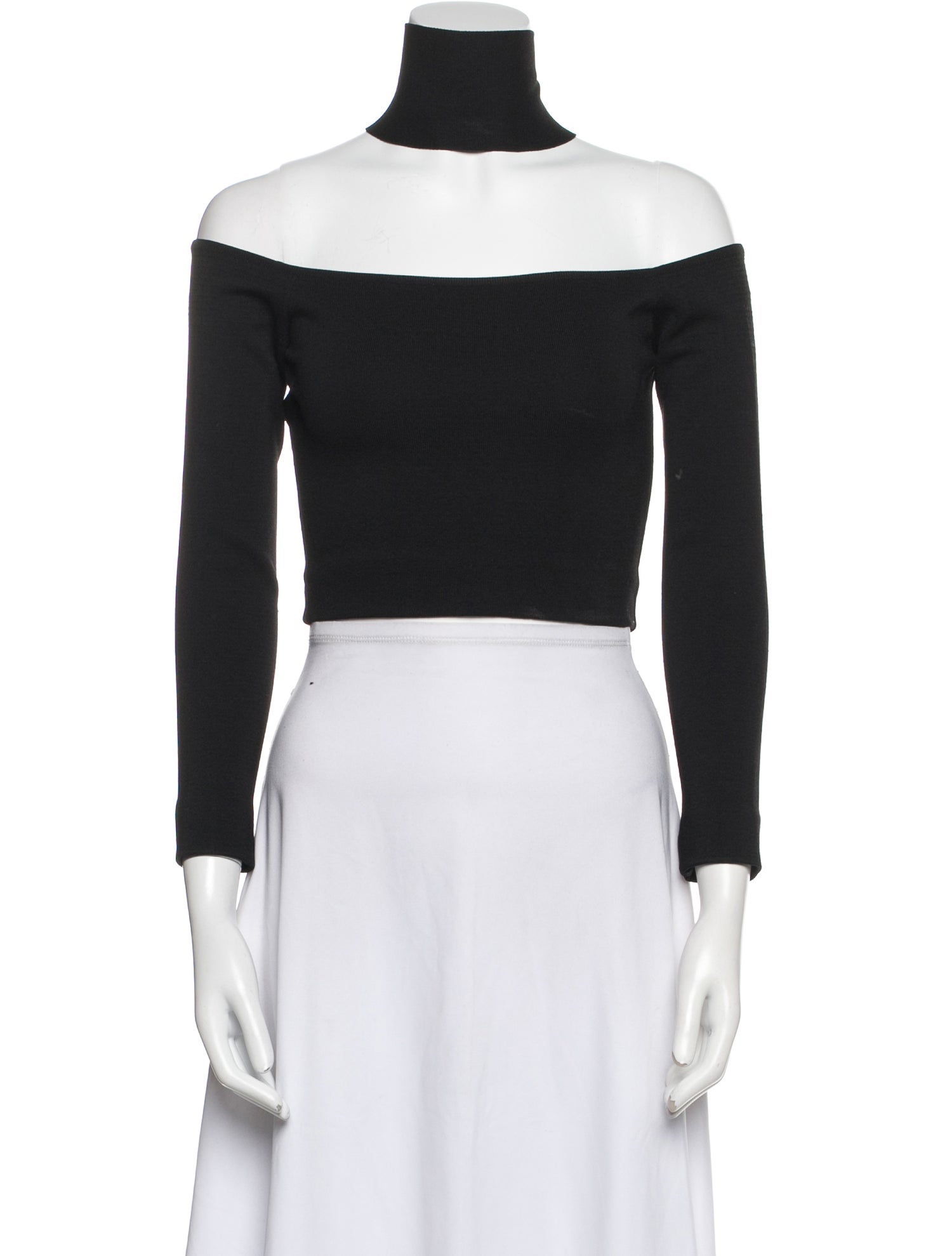 GAUGE81 Off-The-Shoulder Three-Quarter Sleeve Crop Top