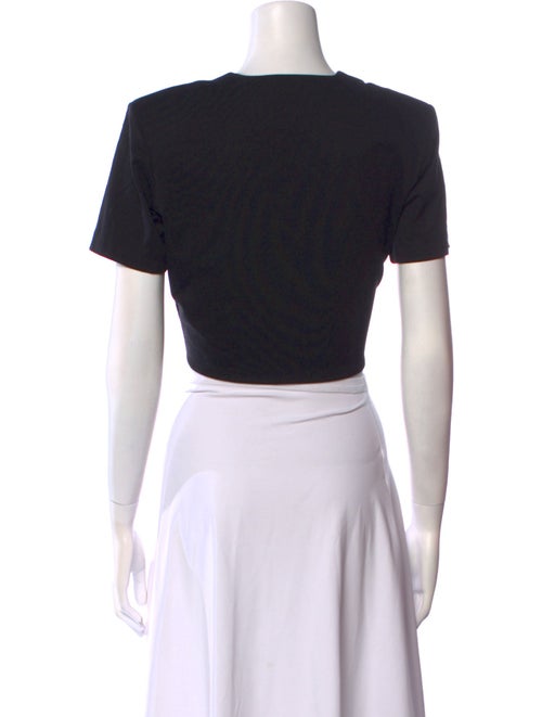 GAUGE81 V-Neck Short Sleeve Crop Top