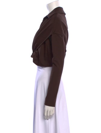 GAUGE81 V-Neck Long Sleeve Crop Top