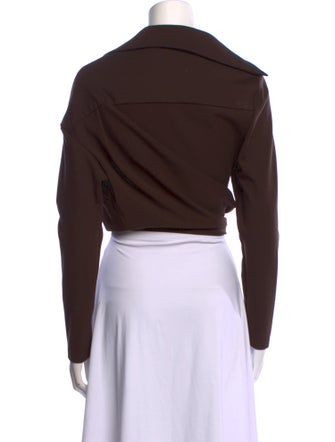 GAUGE81 V-Neck Long Sleeve Crop Top