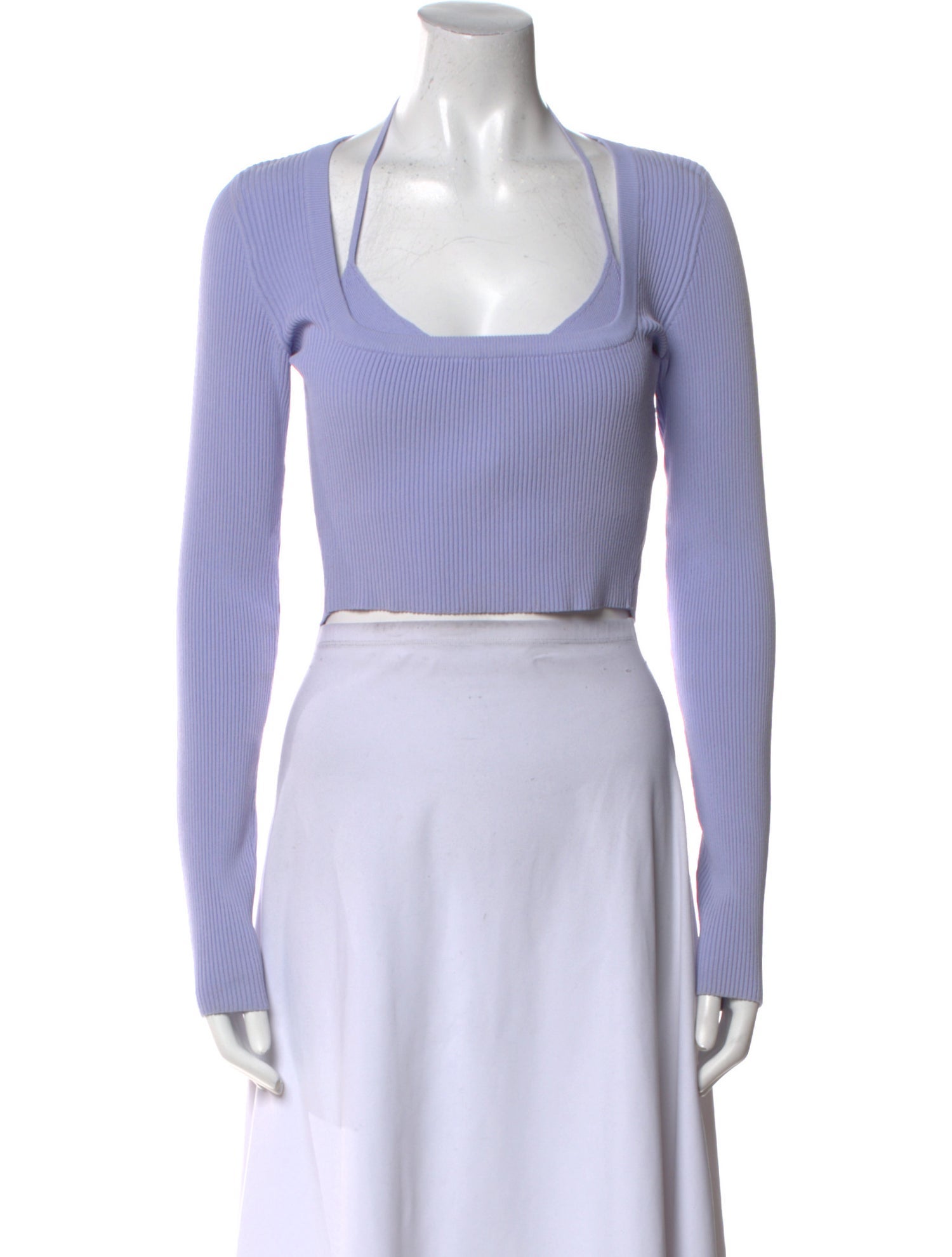 GAUGE81 Square Neckline Long Sleeve Crop Top